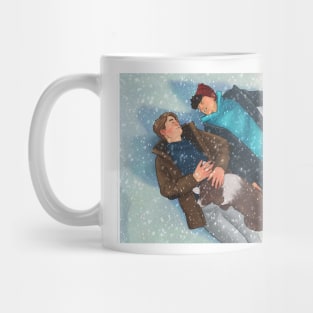 Nick and Charlie - heartstopper snow day drawing Mug